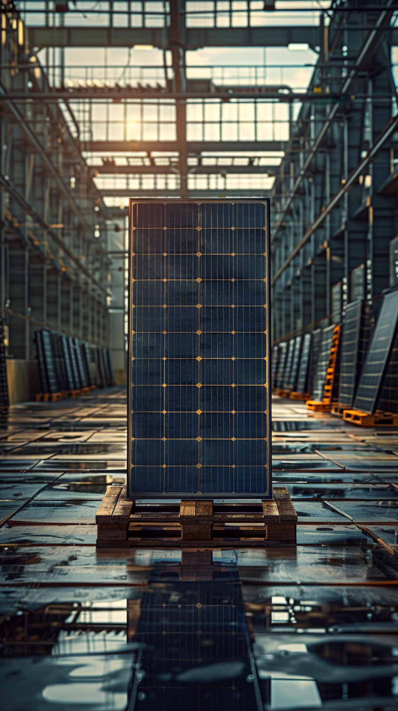gregorradke_create_a_photo_with_5_solar_panels_standing_on_a_pl_e39d3336-b64a-4446-95e8-7bb2541127a1